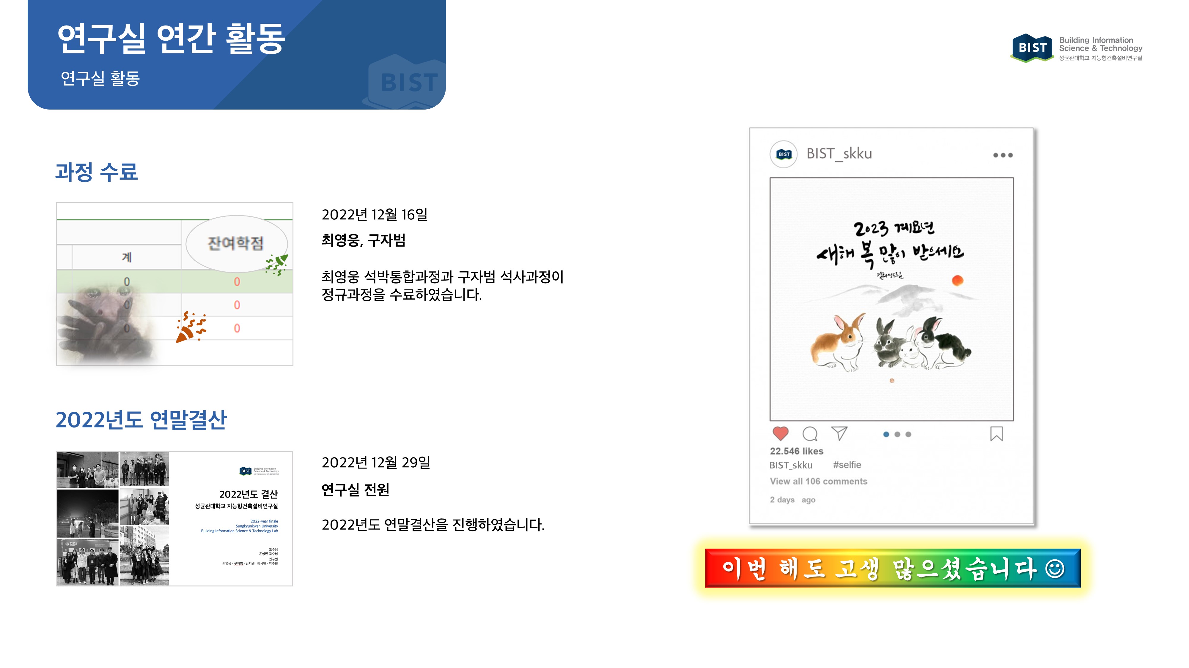 2022 BIST 송년회